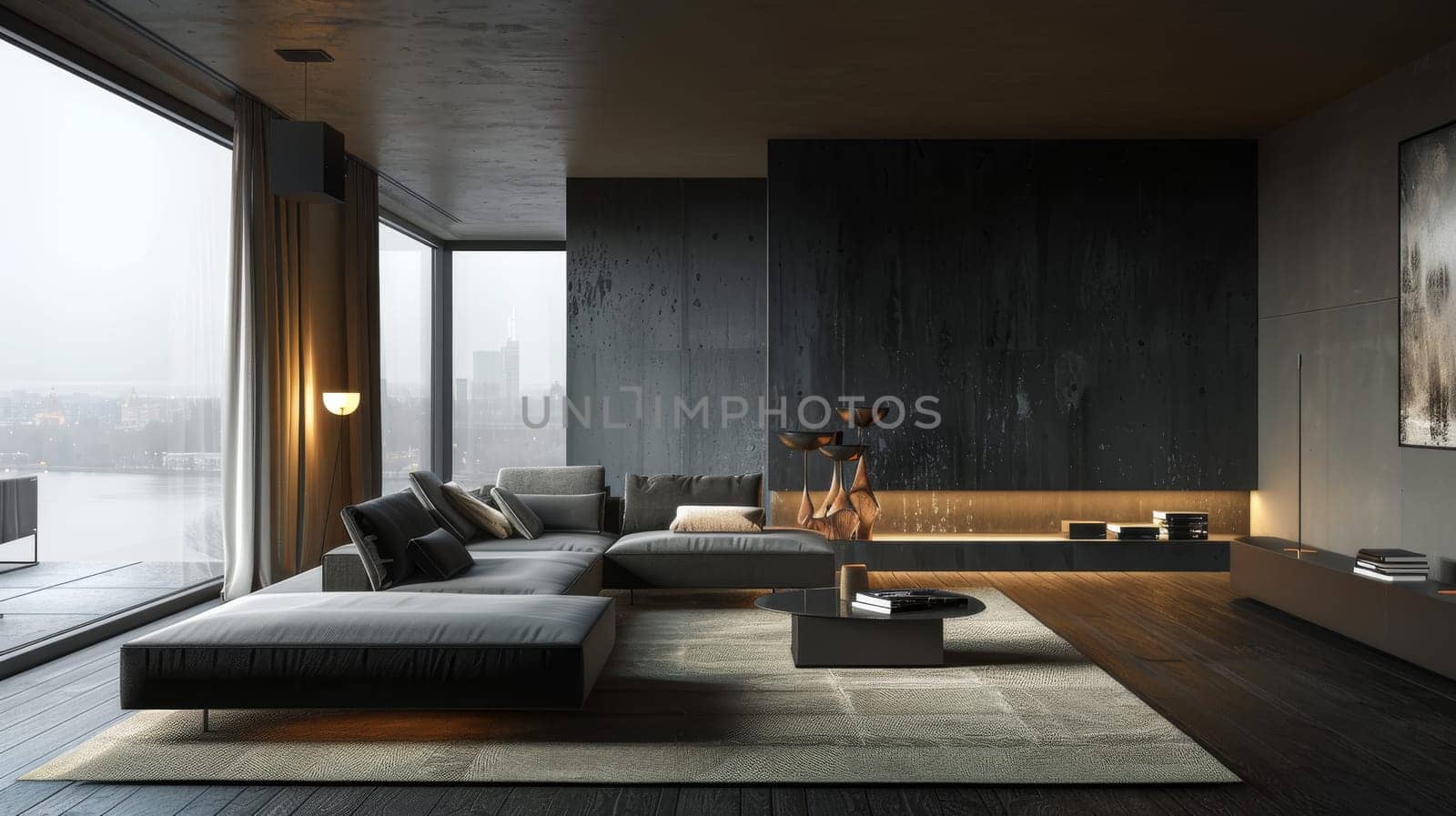 Dramatic silhouette capturing the essence of modern interior design