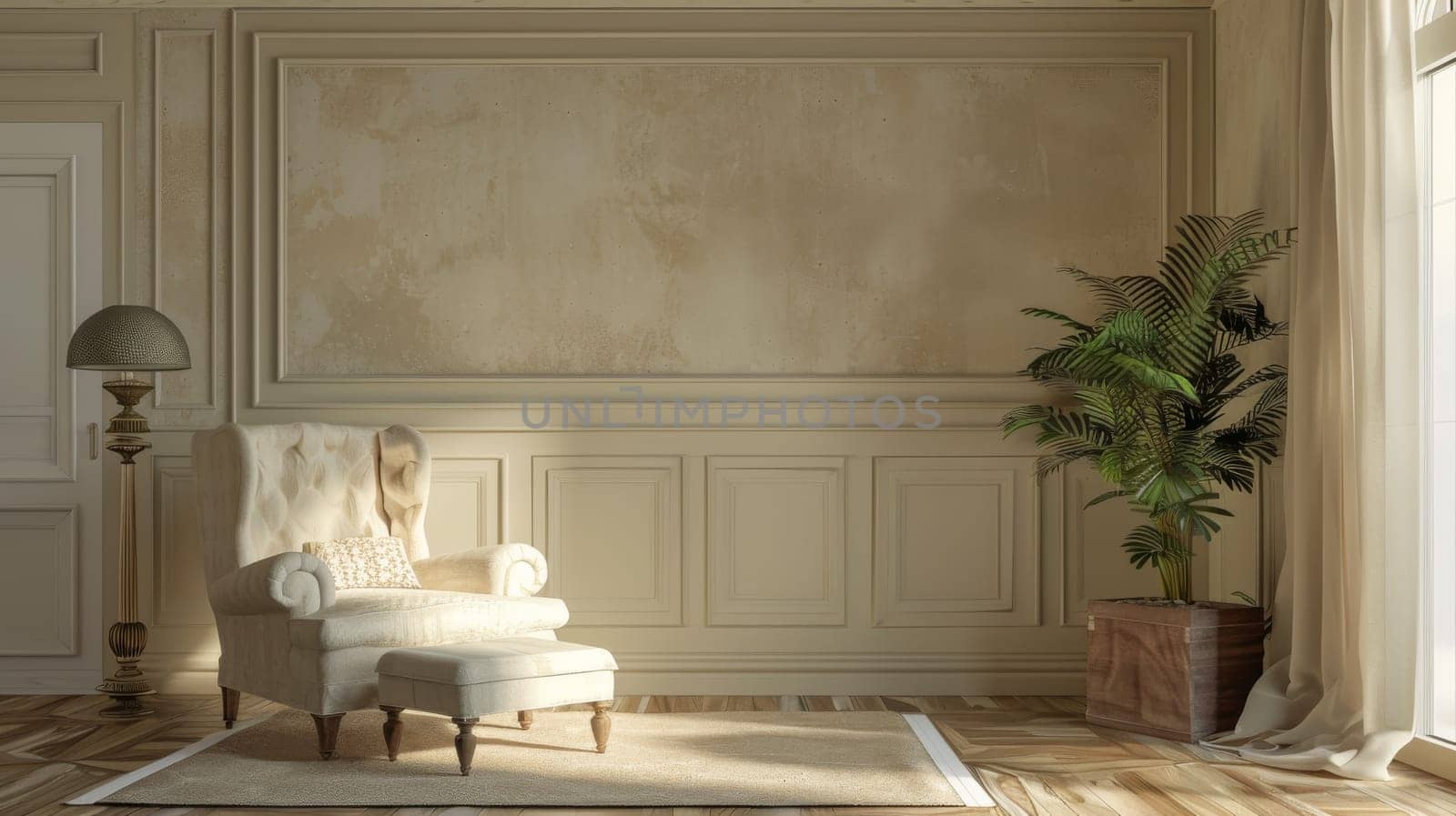 Interior decor with generous copy space, ready for your creative additions