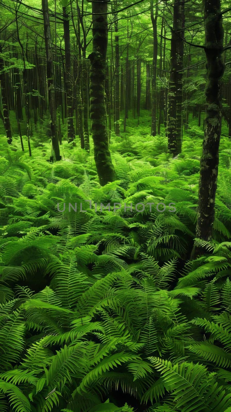 Majestic hemlock forests carpeted in ferns