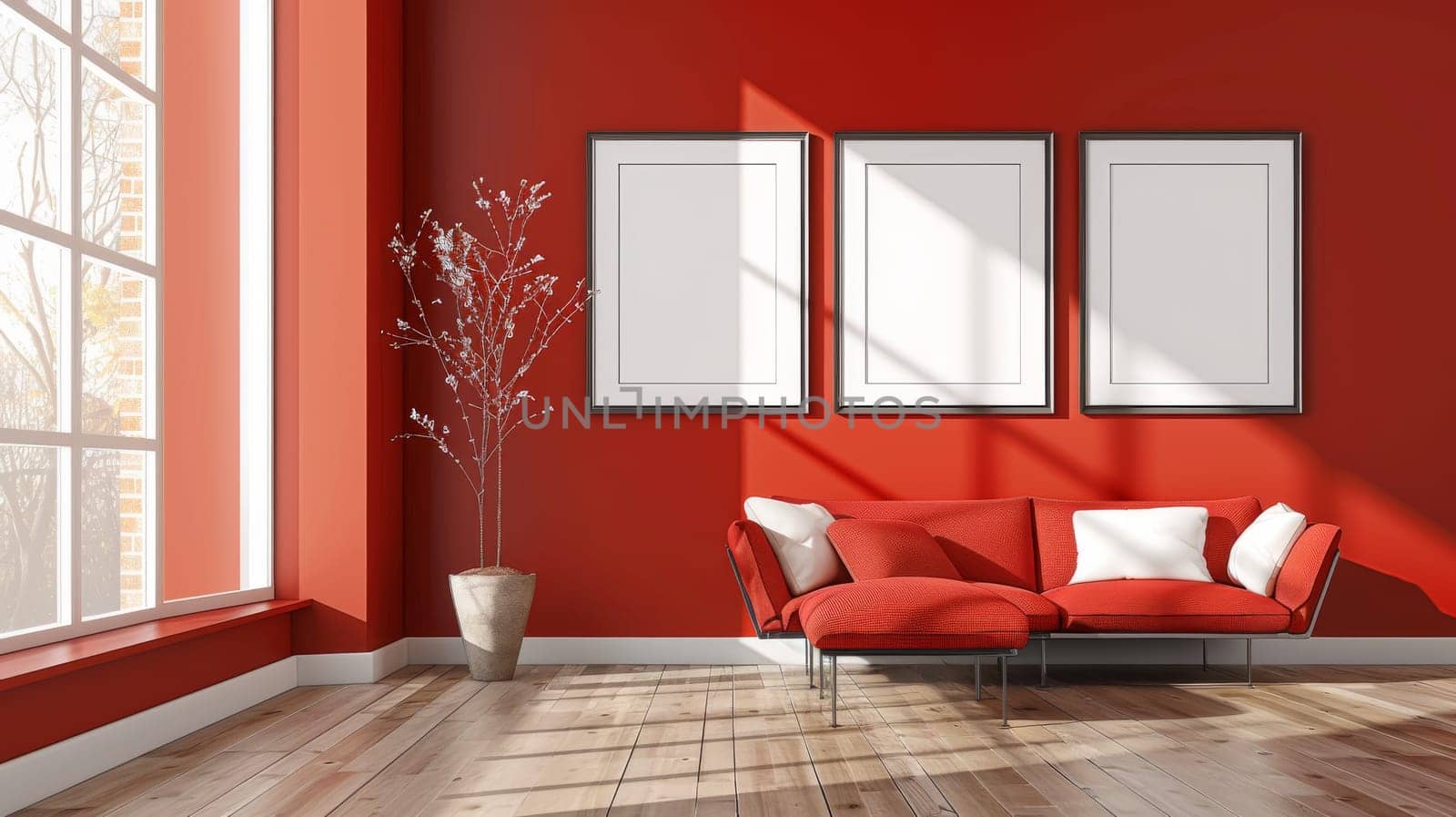 Interior decor with blank areas, ready for your unique marketing touch
