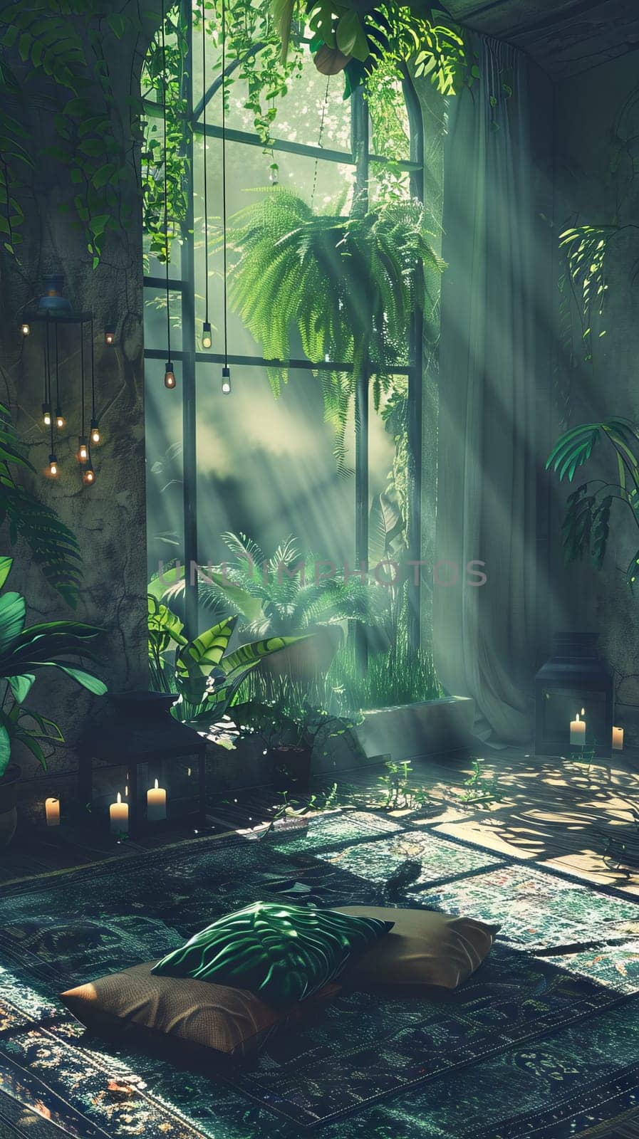 Mindful meditation space for mental clarity