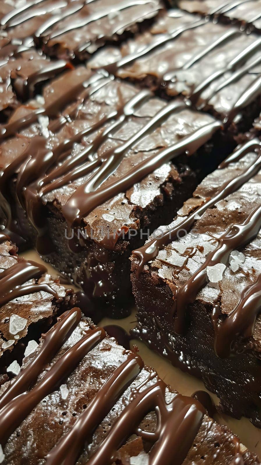 National Brownie Day fudgy squares and chocolate drizzles