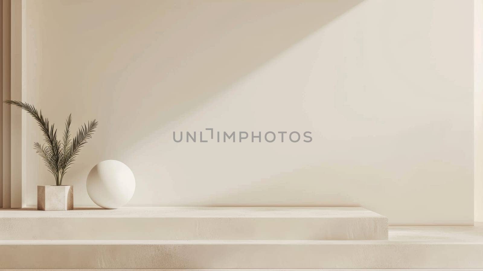 Neutral color palette with space for promotional messaging
