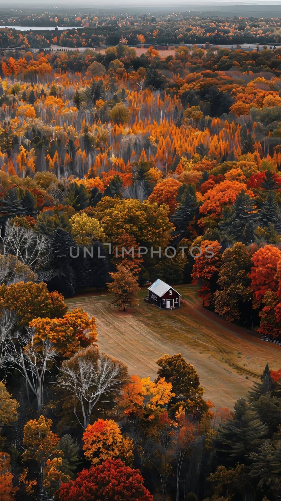 Peaceful maple groves ablaze with autumn colors