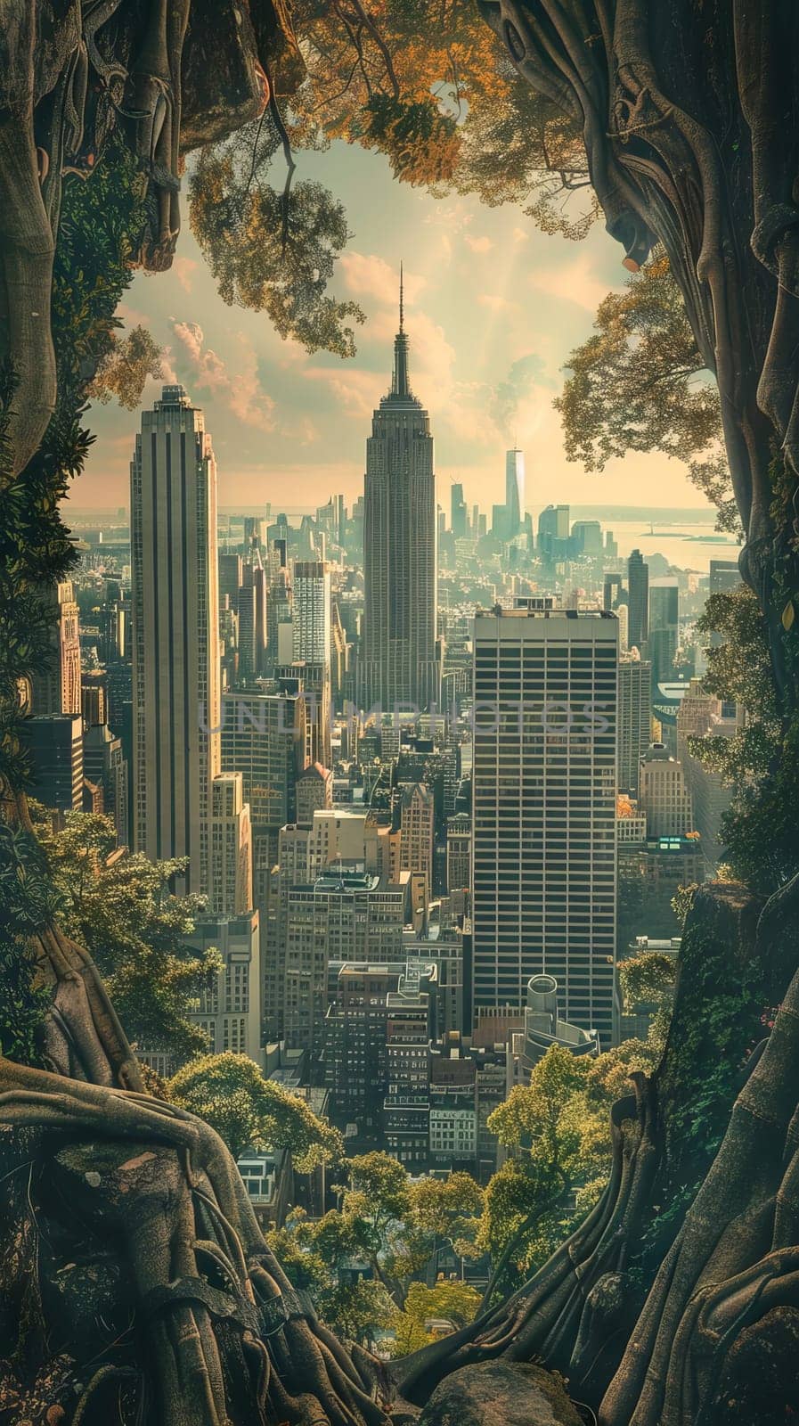Towering cityscapes framed by natural beauty
