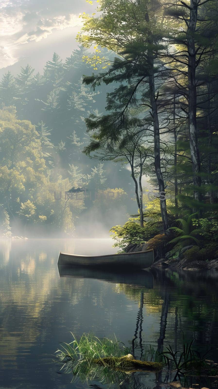 Tranquil lakeshores offering moments of reflection