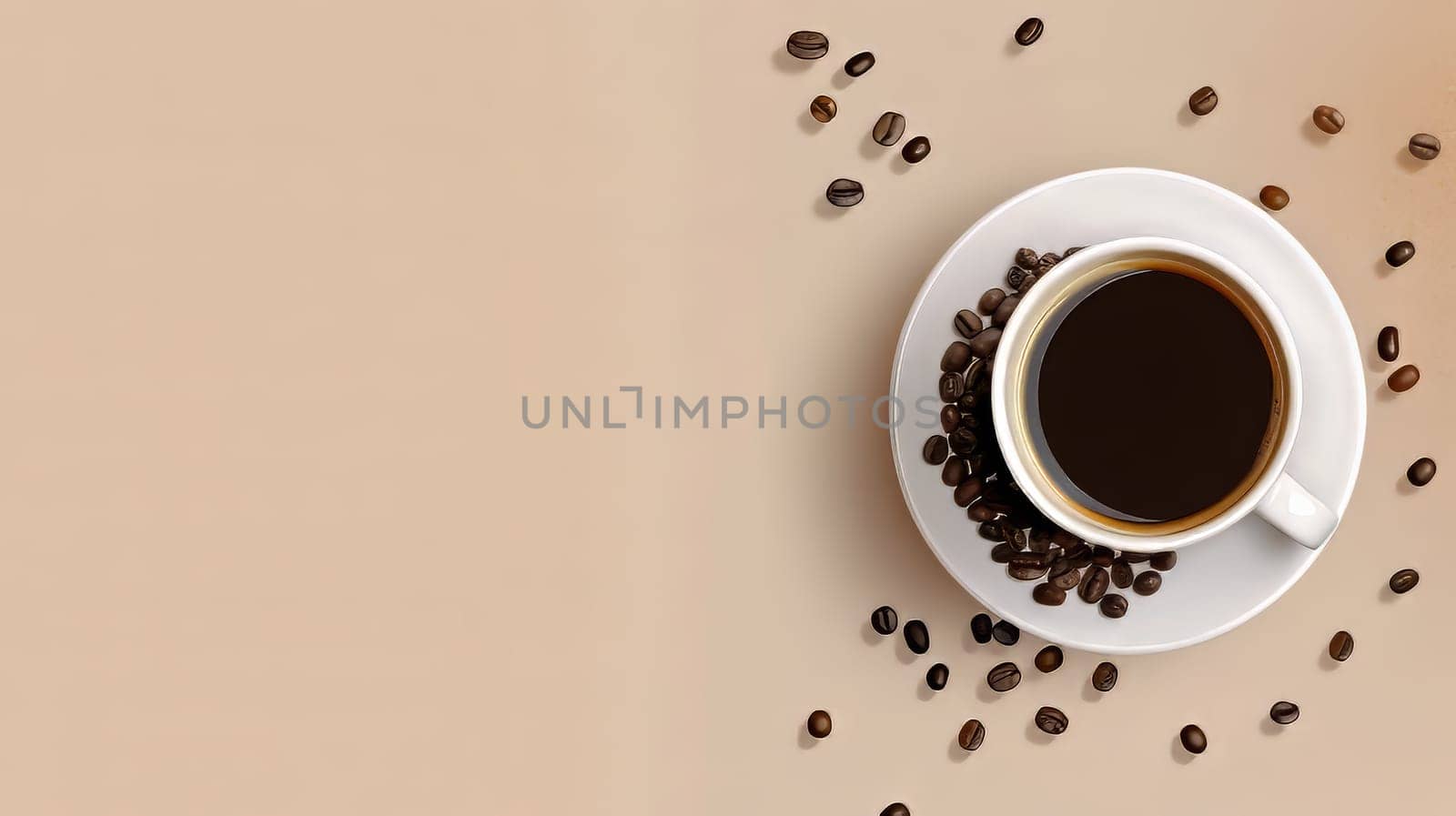 Simplistic layout featuring a cup of coffee and open space for customization