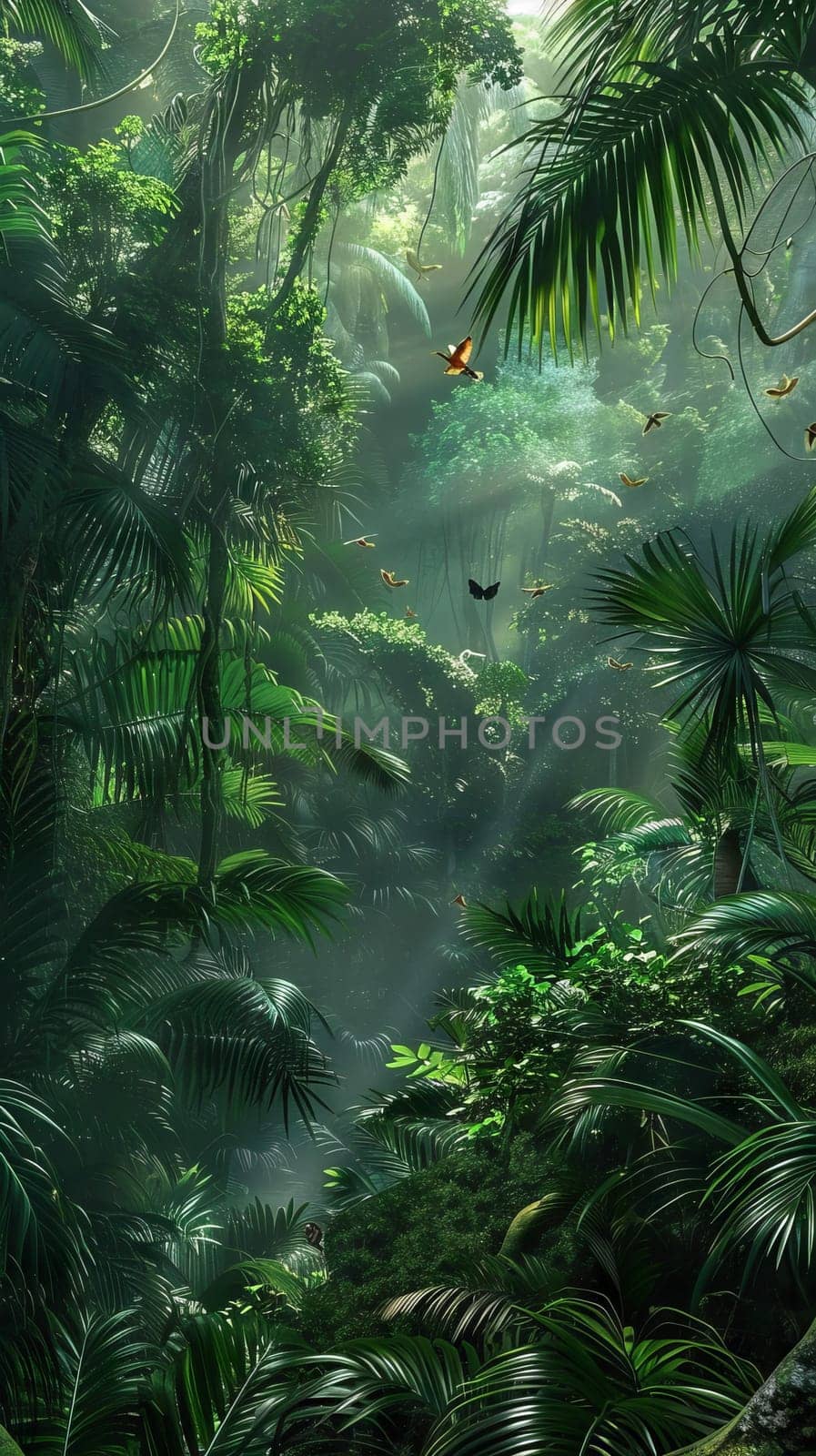 Verdant rainforests teeming with exotic wildlife
