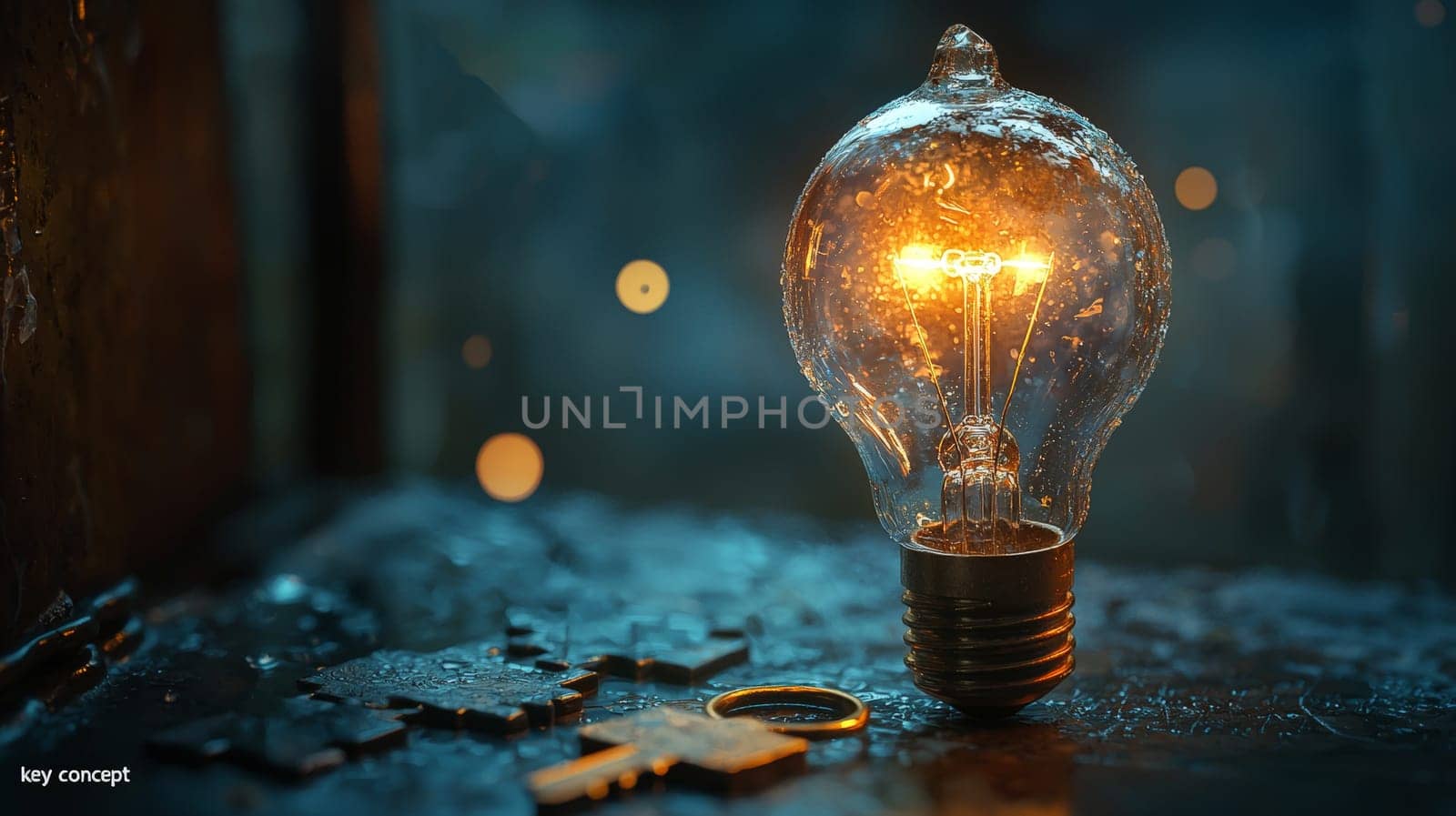 A visual representation of essential concepts, featuring symbols like a lightbulb, puzzle piece, and key to emphasize the connection, understanding, and unlocking of core ideas. This image highlights the process of linking thoughts and gaining insights.