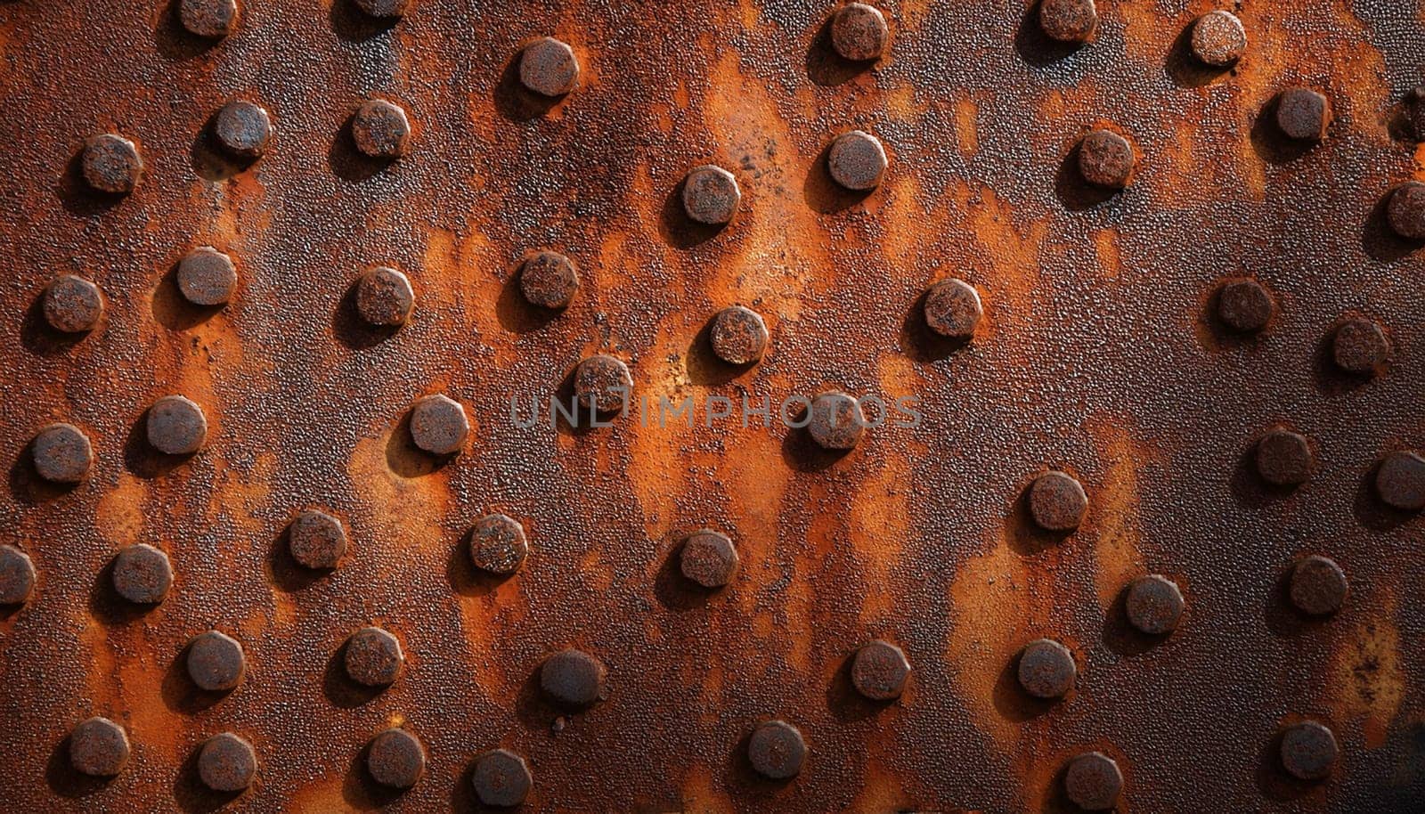 rusted steel metal texture useful as a background, AI generated image
