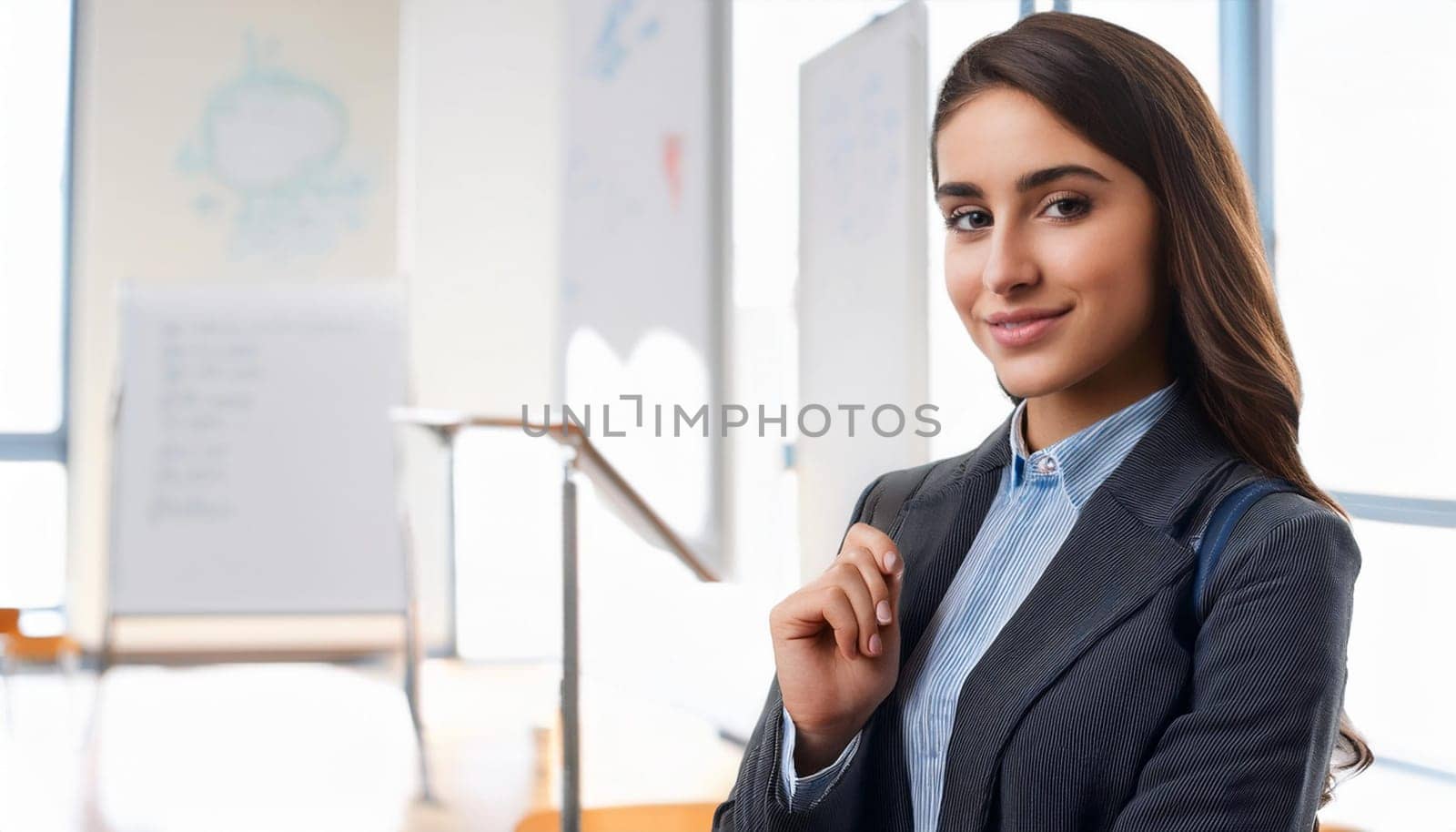 gorgeous young woman teacher, AI generated image