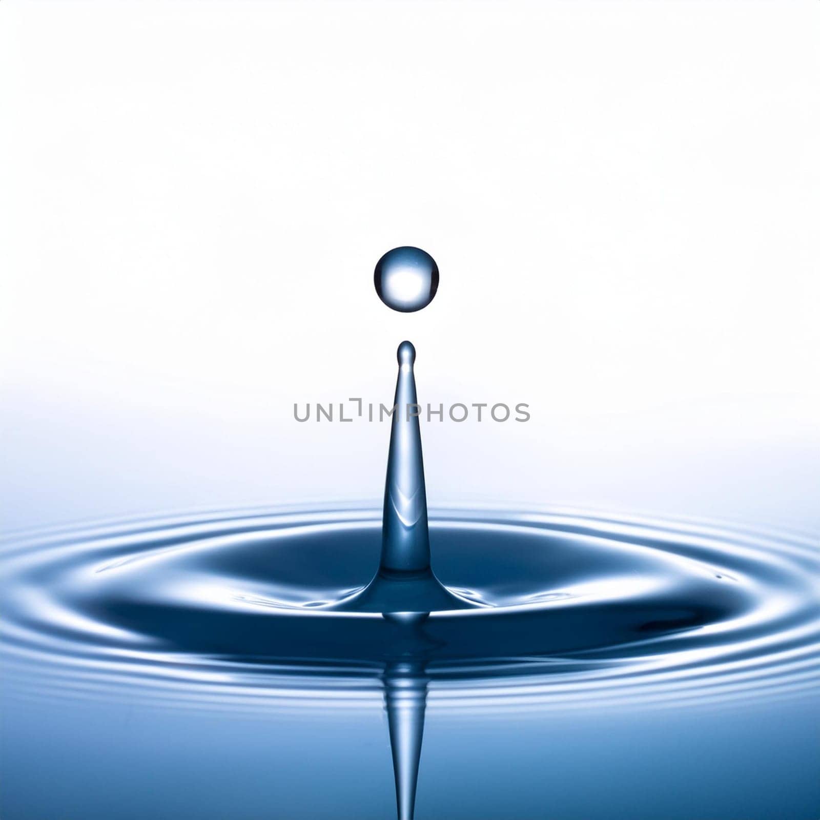 droplet of water macro, AI generated image