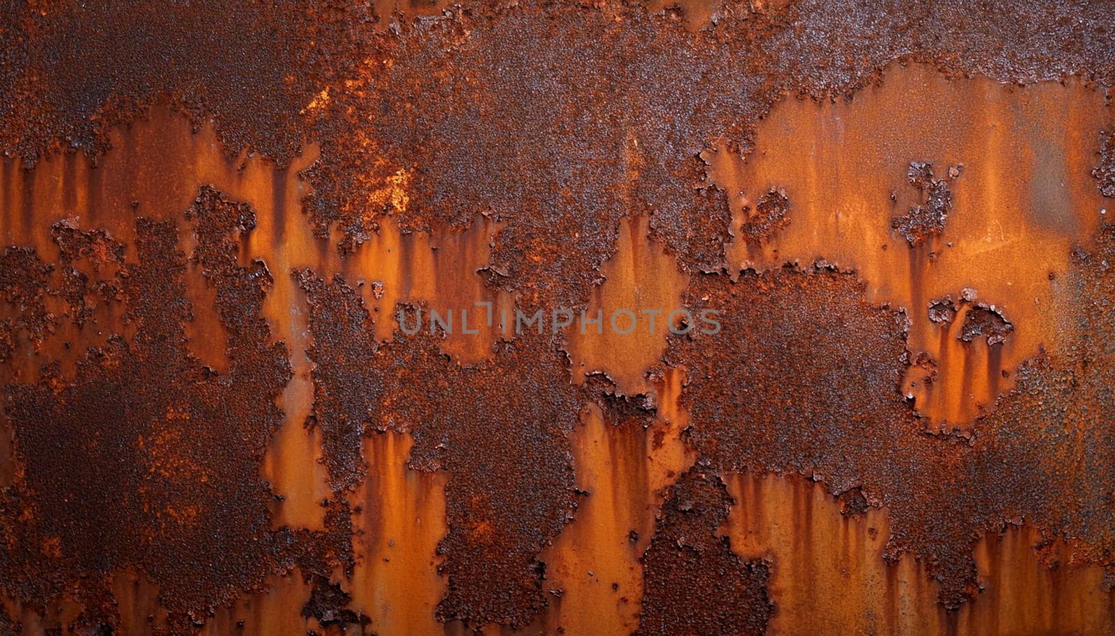 rusted steel metal texture useful as a background, AI generated image