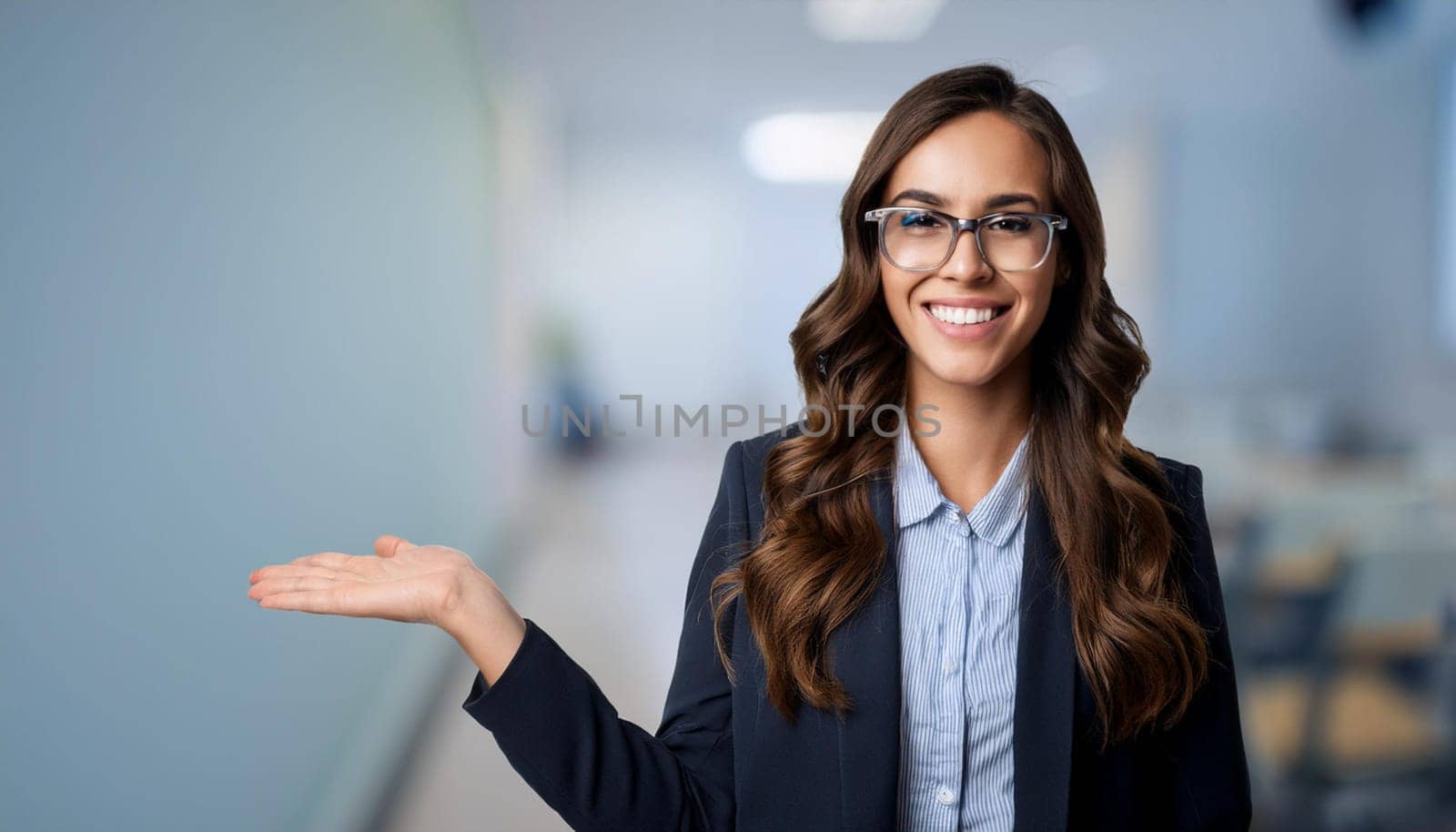 gorgeous young woman teacher, AI generated image