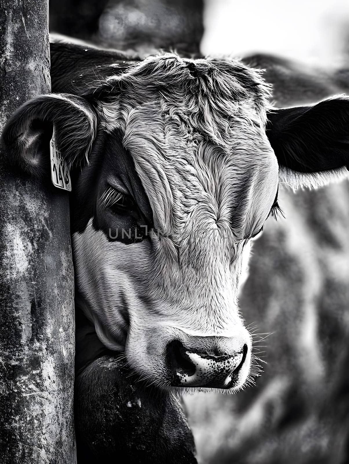 Sad Depressing Farm Cow agricultural Animal