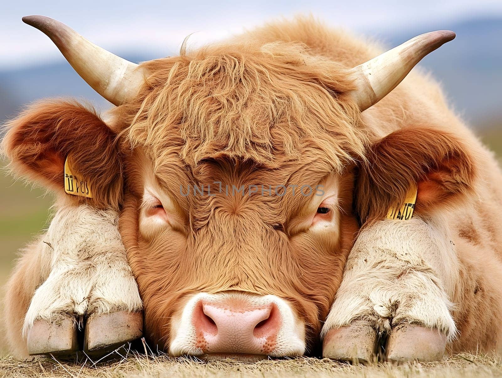 Sad Depressing Farm Cow agricultural Animal