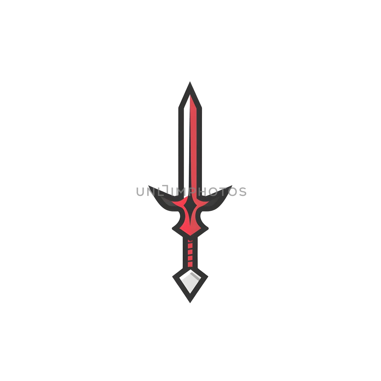 Red Sword Dagger Weapon Icon Logo Symbol Emblem
