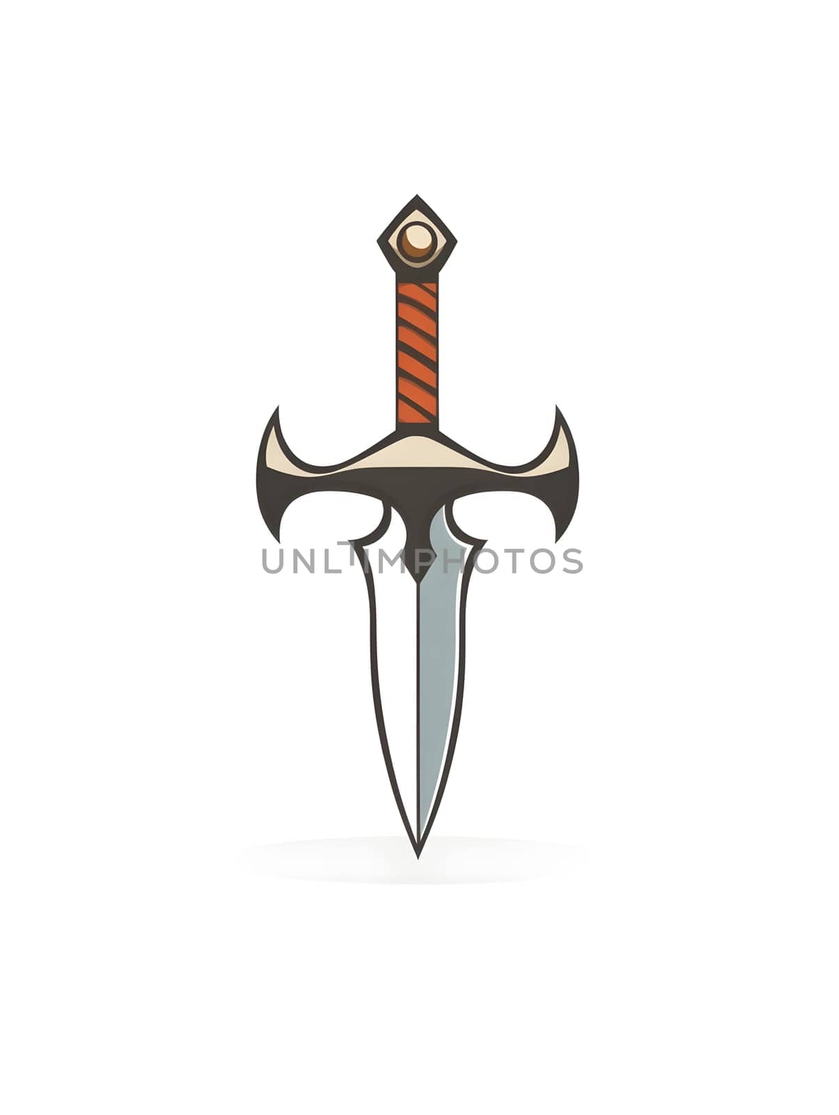 Red Sword Dagger Weapon Icon Logo Symbol Emblem