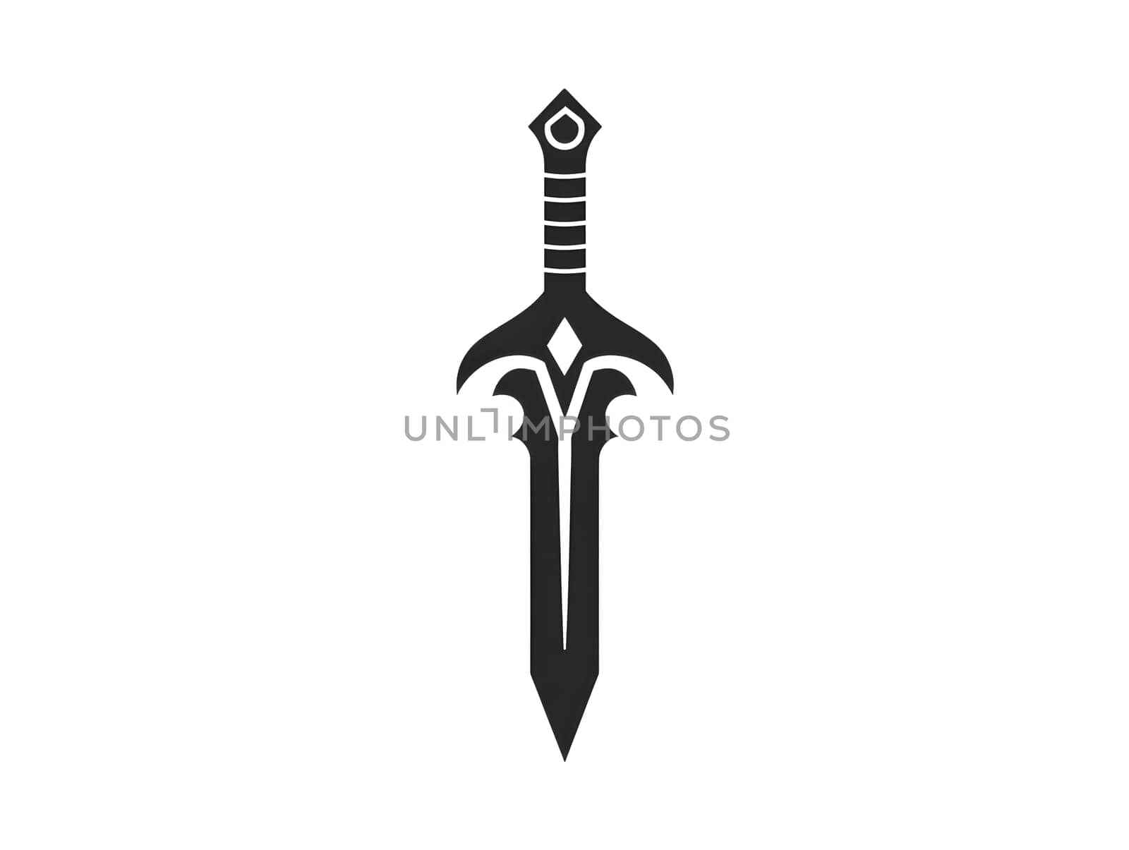 Red Sword Dagger Weapon Icon Logo Symbol Emblem