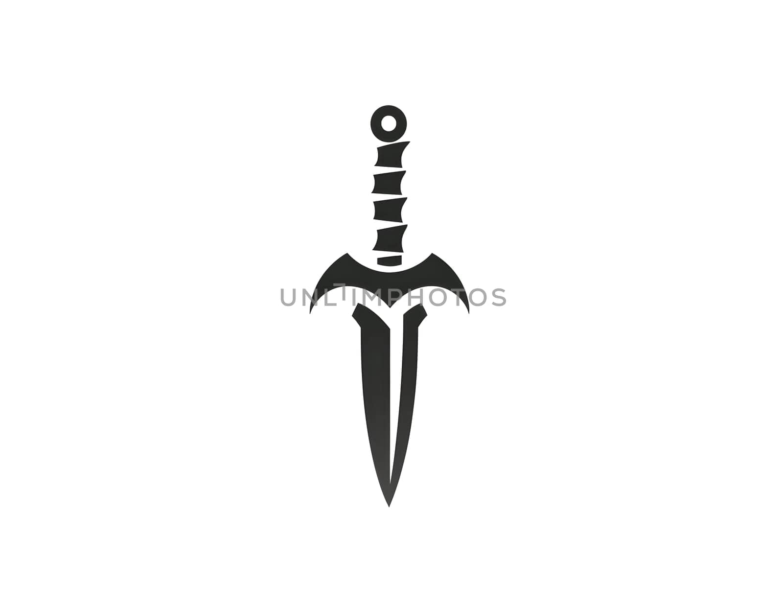 Red Sword Dagger Weapon Icon Logo Symbol Emblem