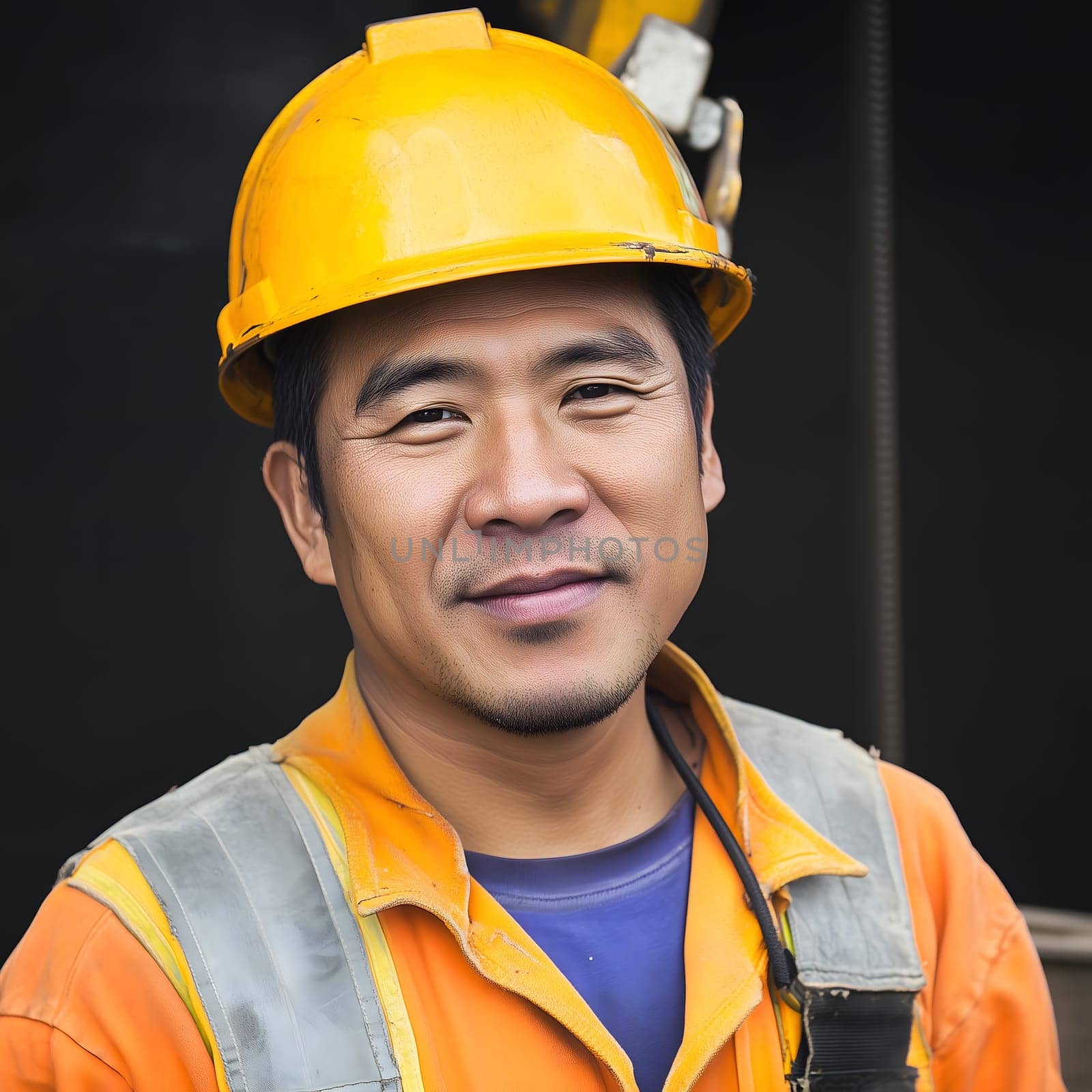 Man Asian construction worker Portrait