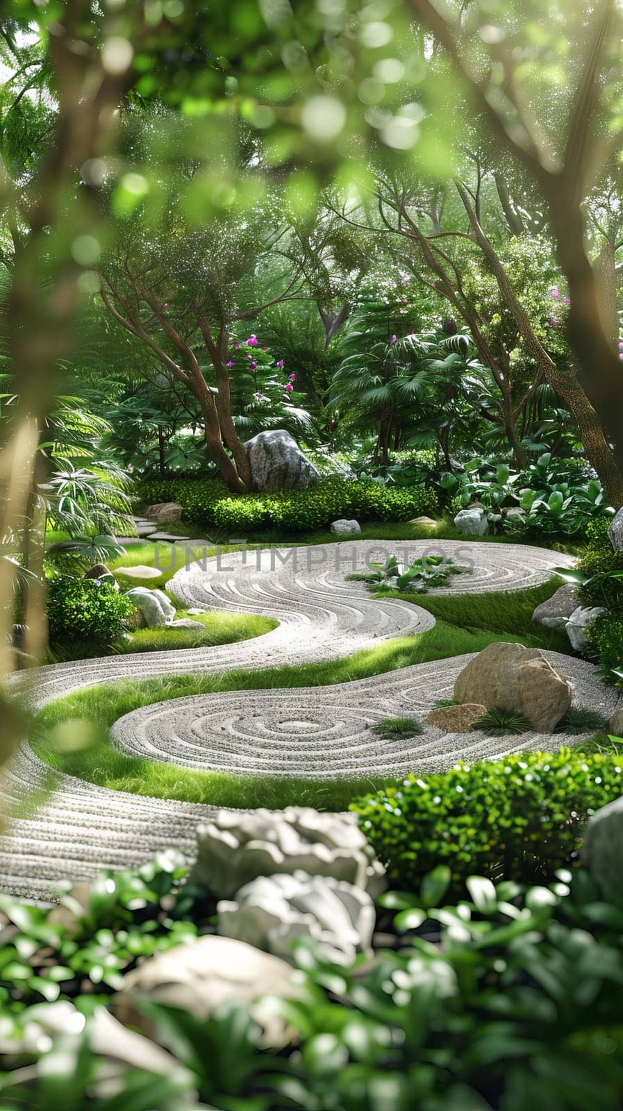 Blissful meditation garden for inner calmness