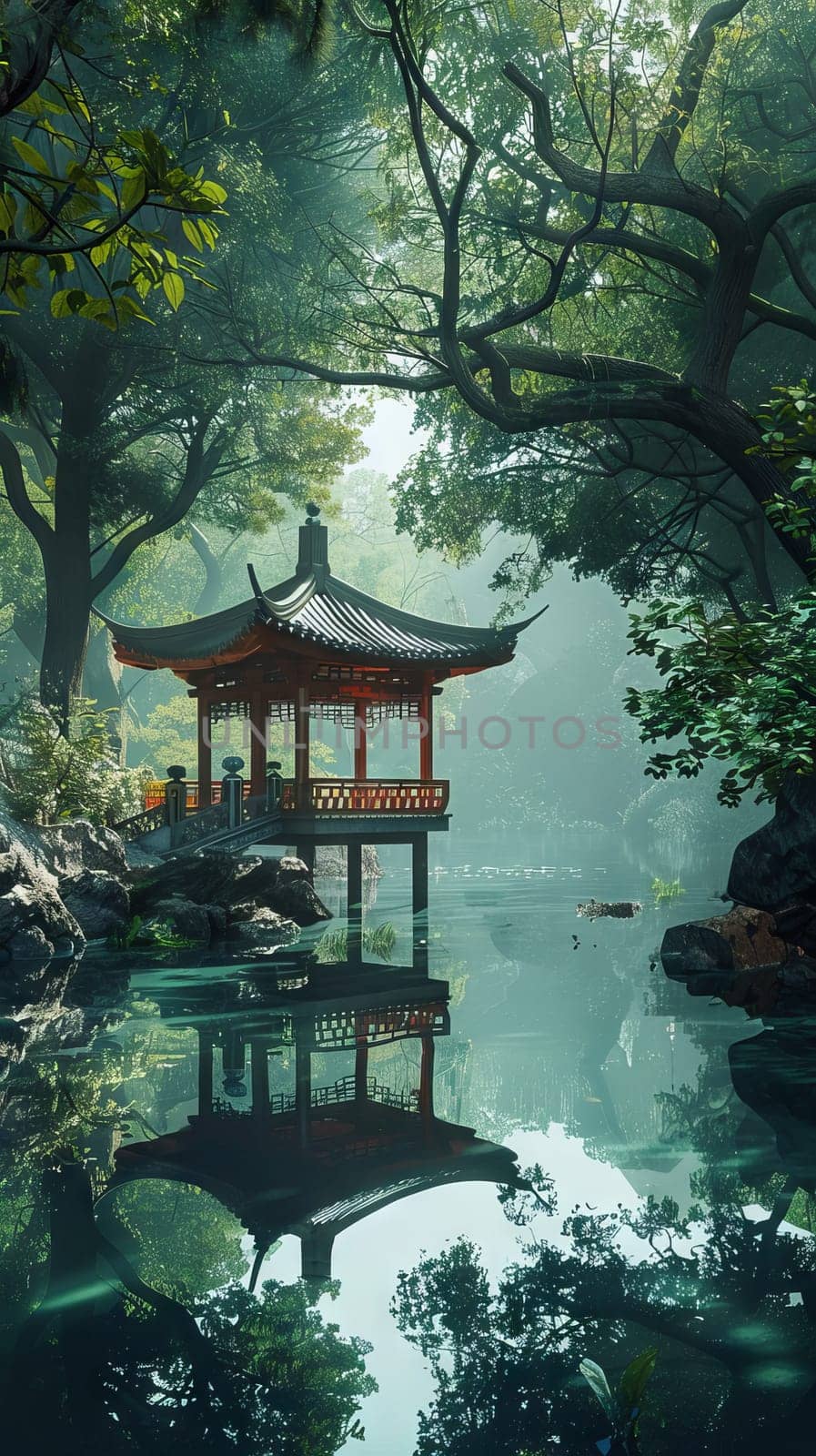 Calm and tranquil setting for deep reflection