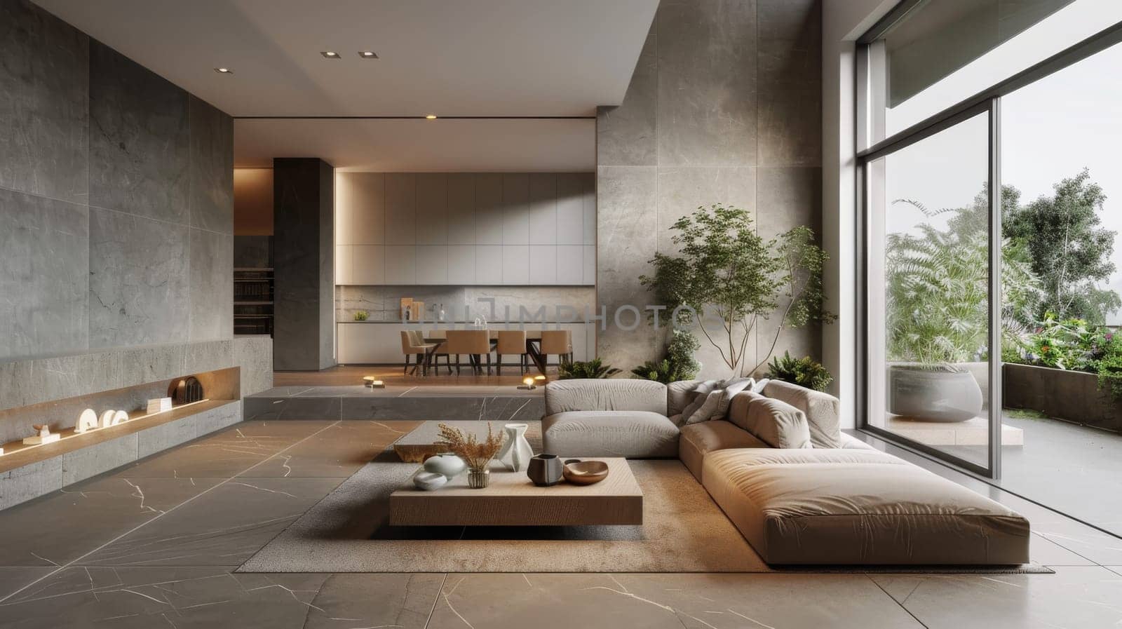 Chic interior design layout offering inspiration for creating a serene and tranquil home