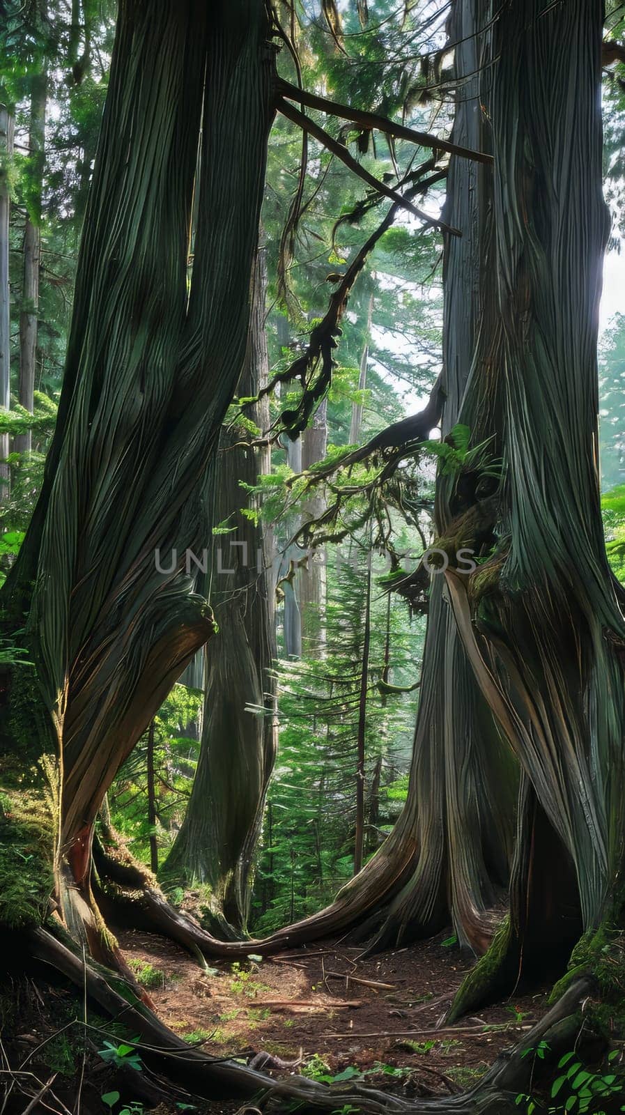 Ancient cedar forests with centuries-old giants