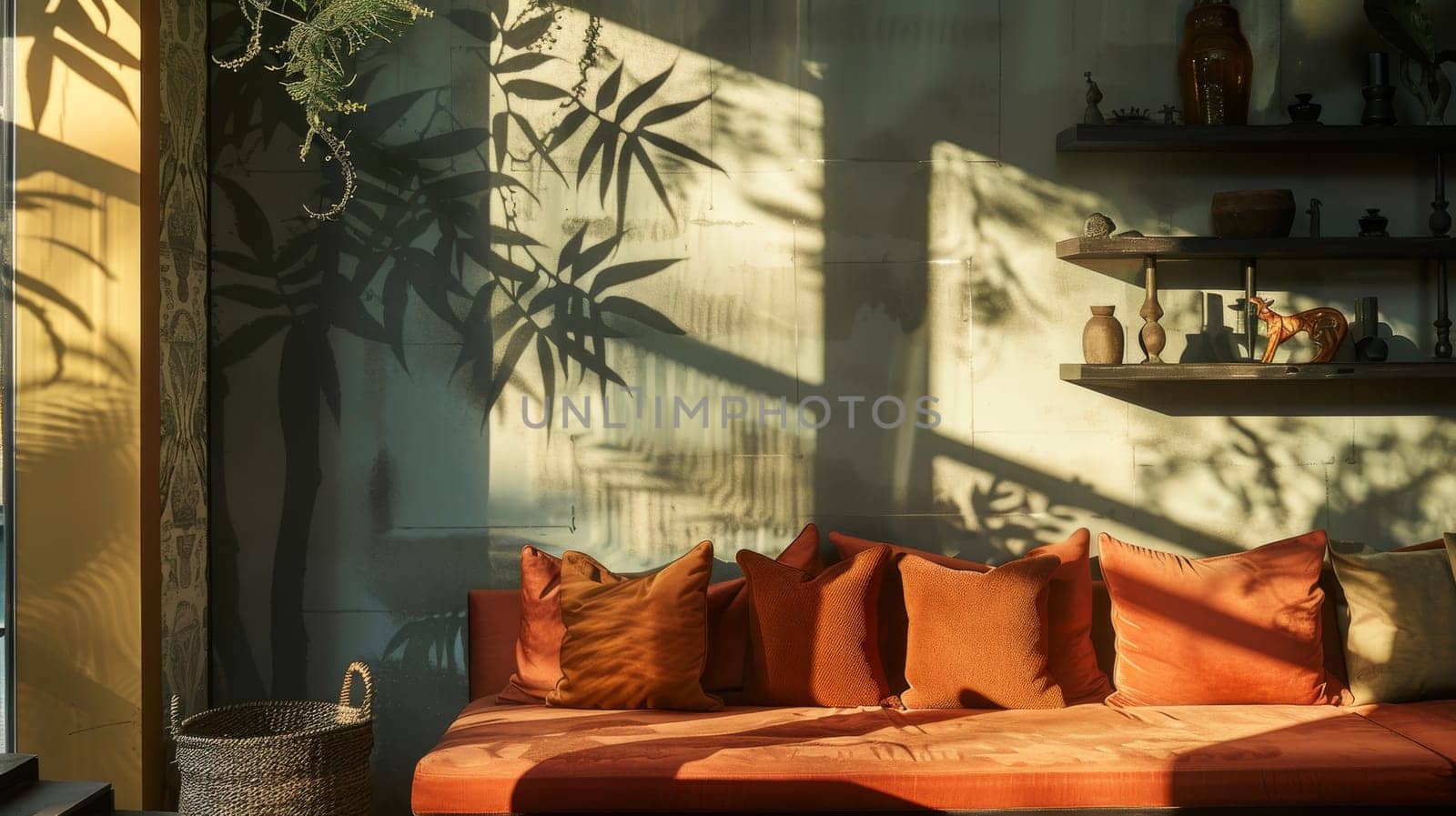 Evocative shadow play adding visual interest and depth to interior design