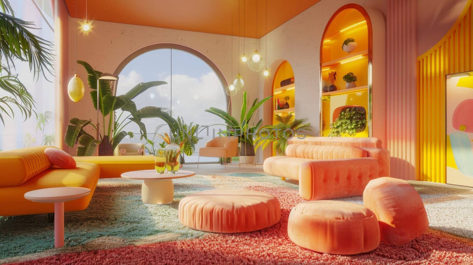 Interior decor allowing for easy customization with your promotional content
