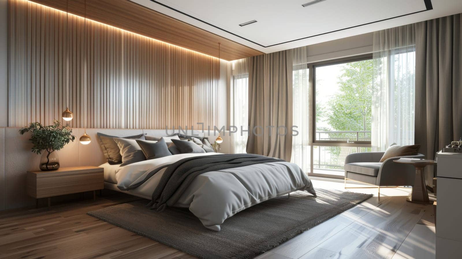 Interior decor highlighting simplicity and sophistication, leaving space for your text