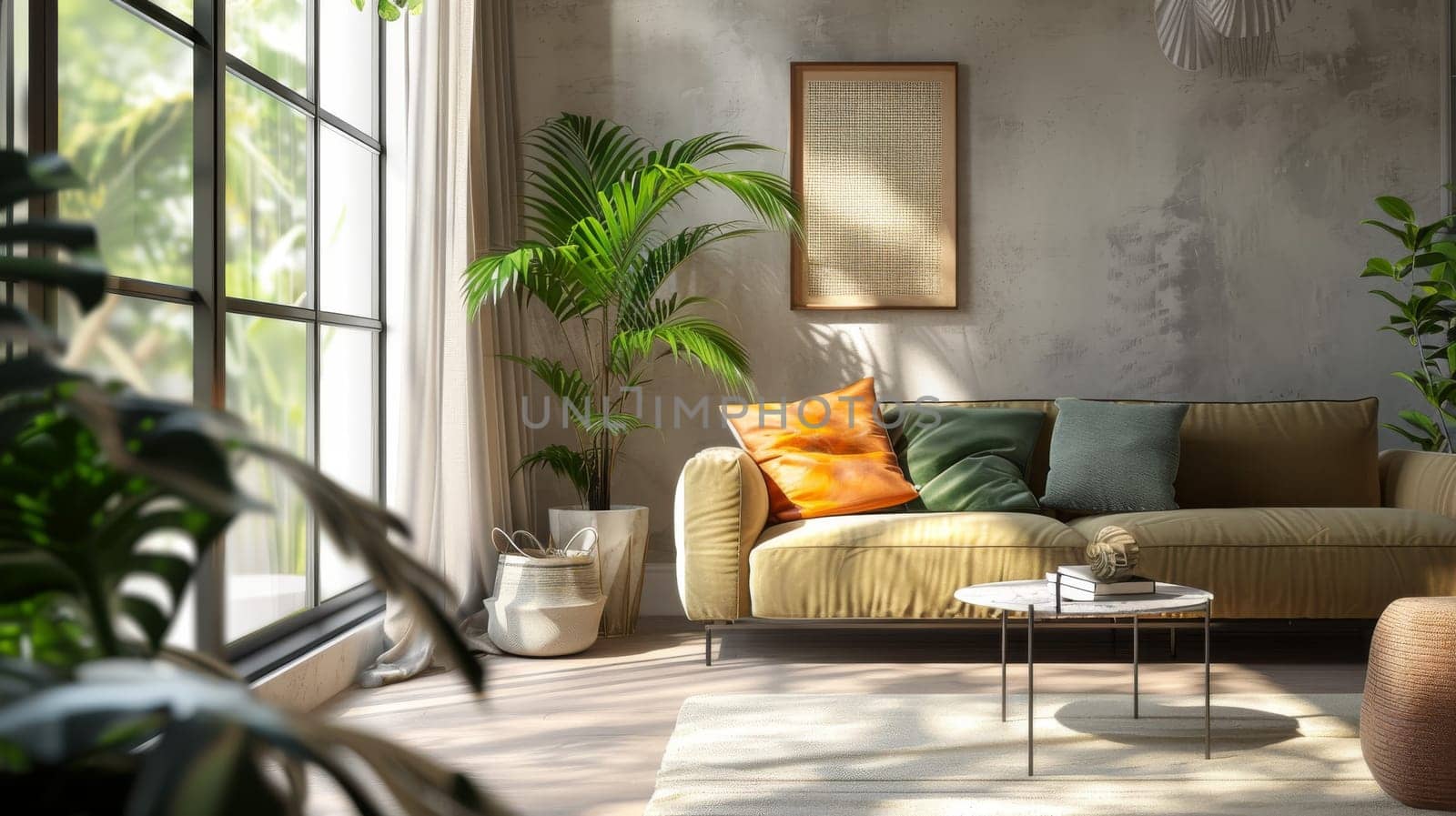 Interior decor with generous copy space, ready for your creative additions