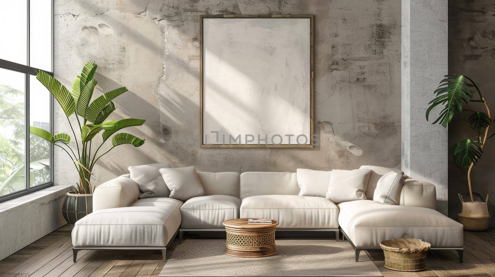 Interior decor with ample copy space, perfect for adding your own text or branding