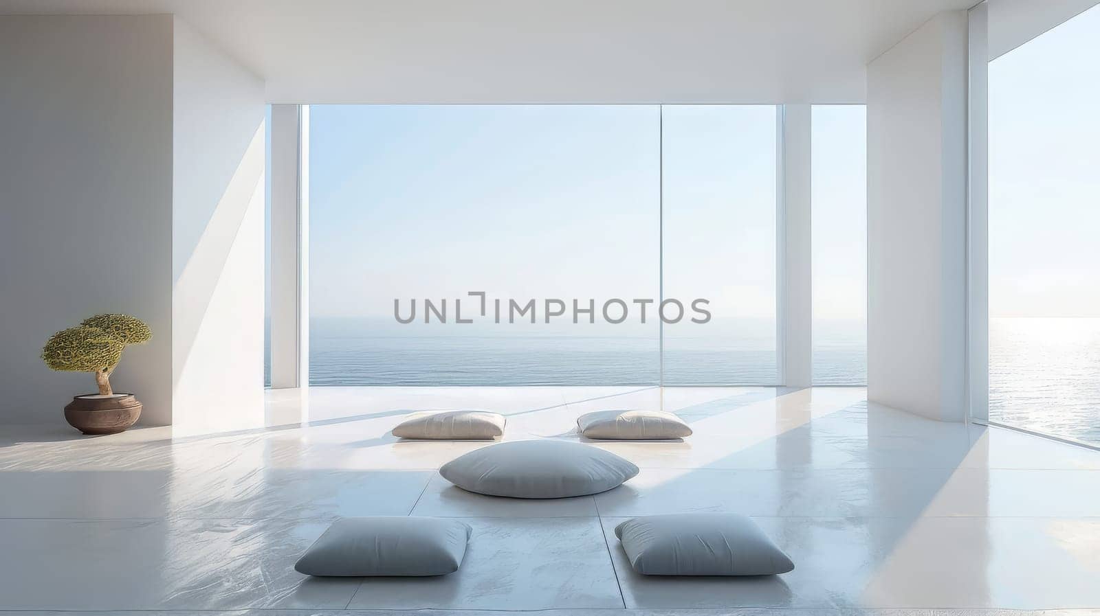 Minimalist decor promoting tranquility and peace