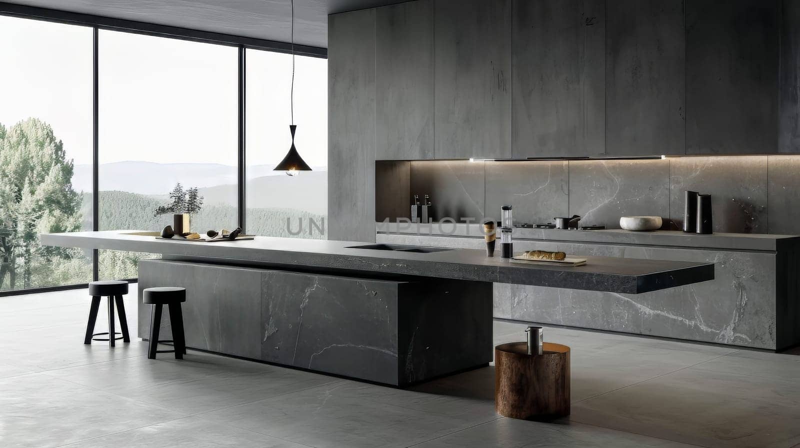 Minimalist kitchen with streamlined features