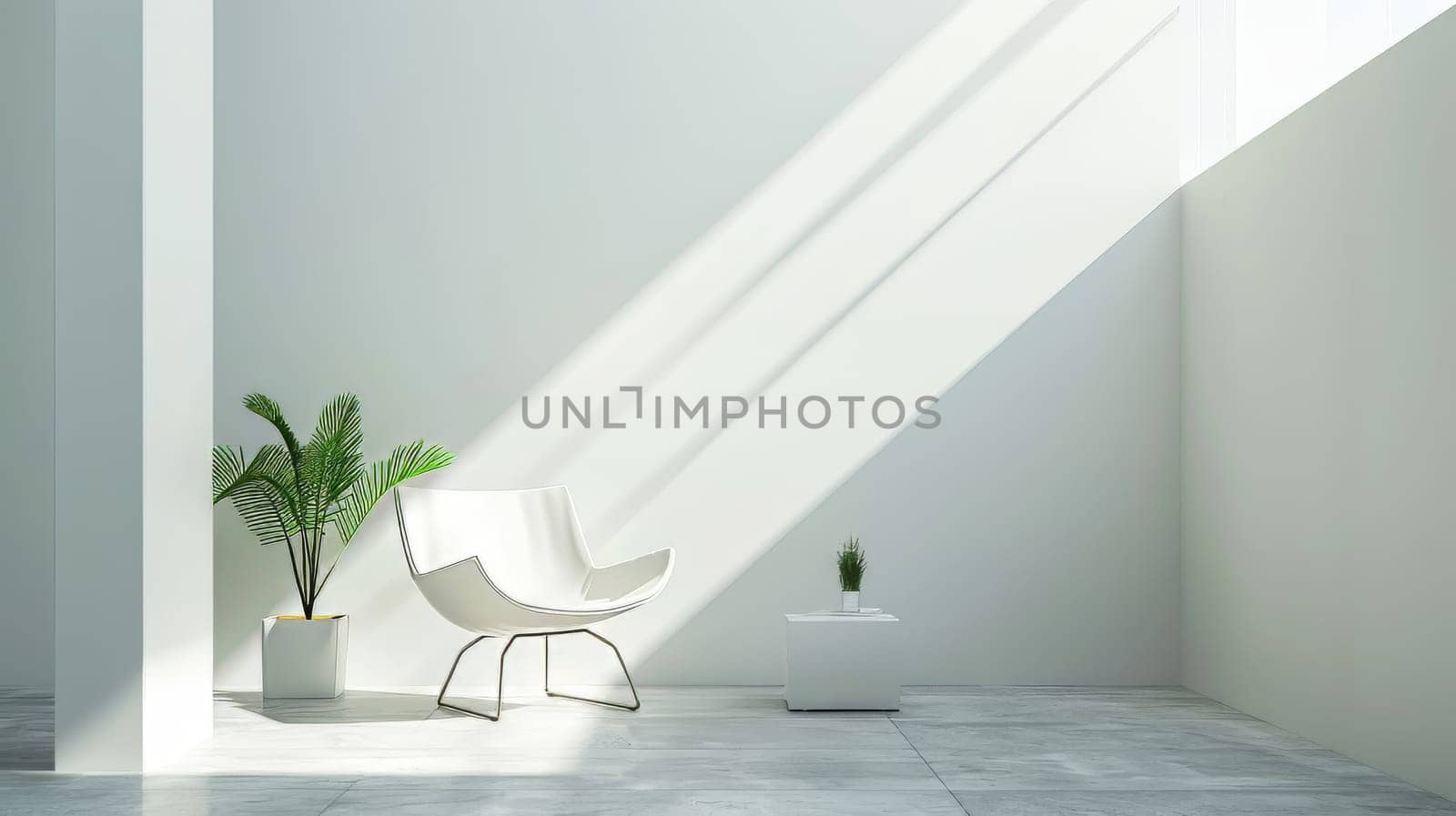 Minimalist office interior with room for adding personalized text