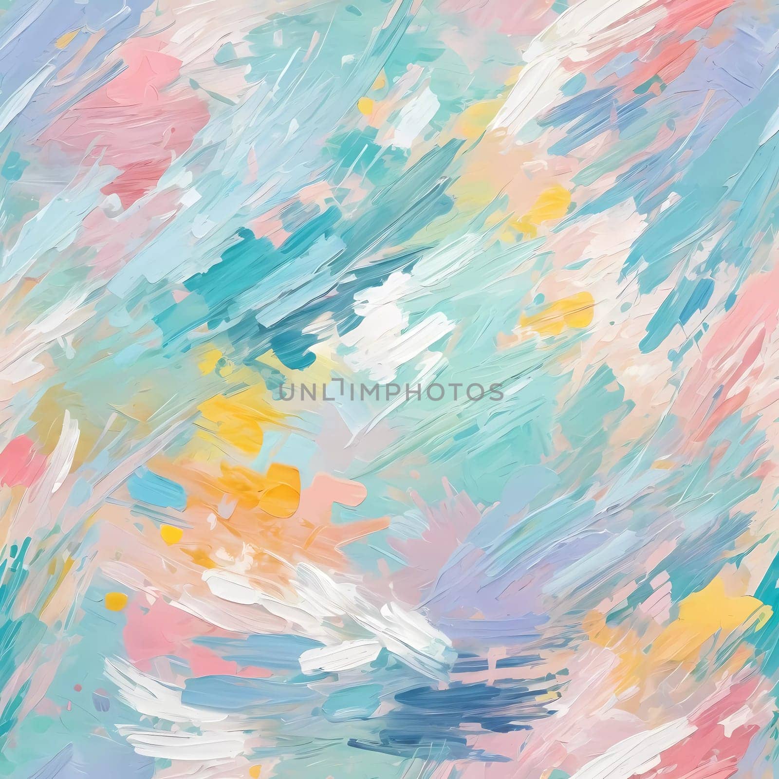 Artwork features an abstract design characterized by gentle pastel colors and soft brush strokes, creating a calming and artistic atmosphere perfect for any creative space. Generative AI.