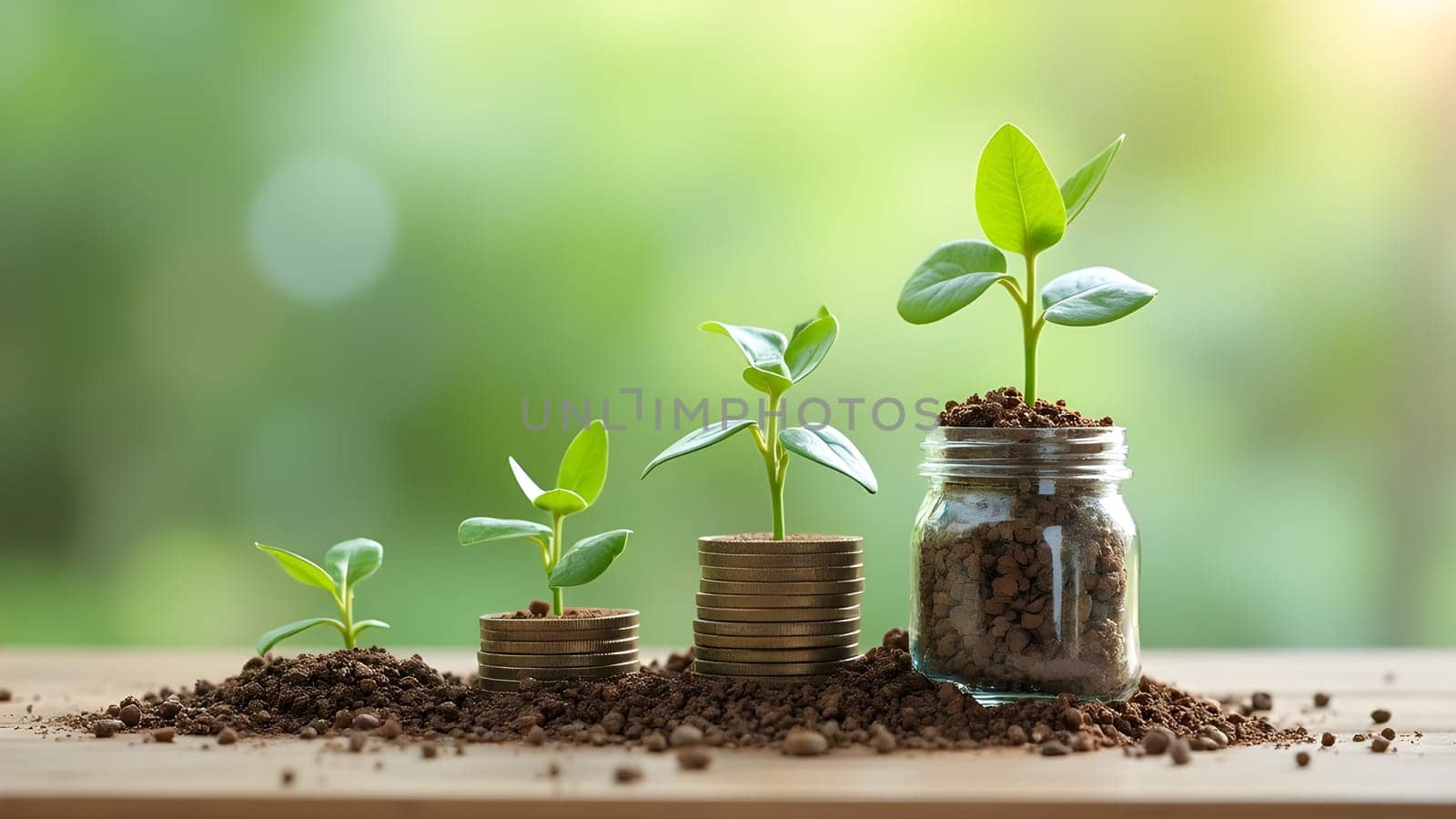 Beautiful green plants eco concept