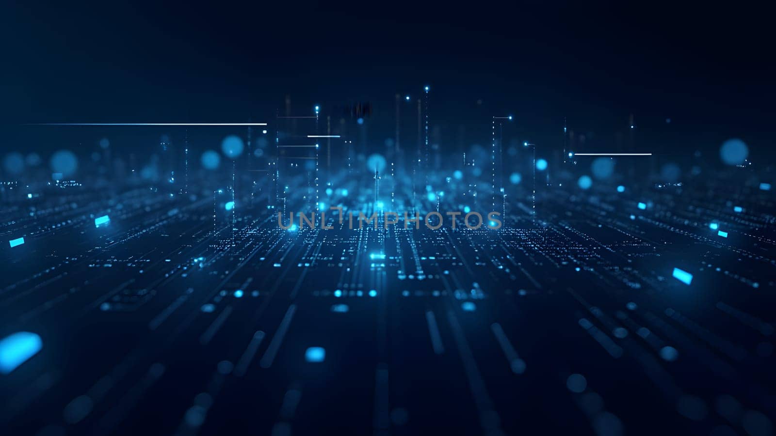 Abstract blue electronic tech design