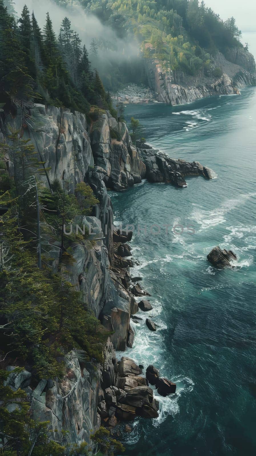 Pristine coastal forests overlooking rugged cliffs