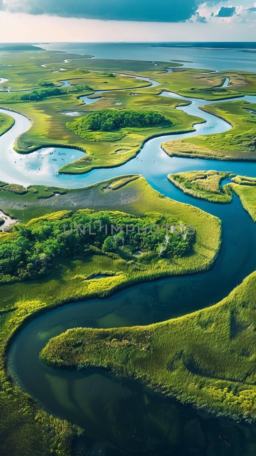 Serene salt marshes teeming with wildlife