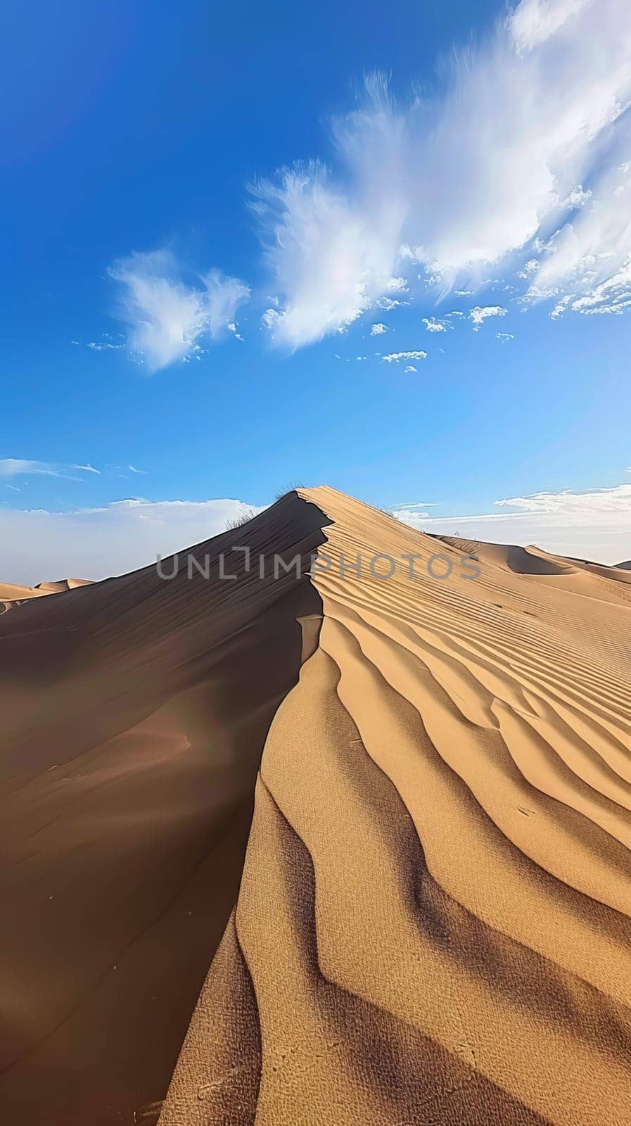 Towering sand dunes sculpted by the wind