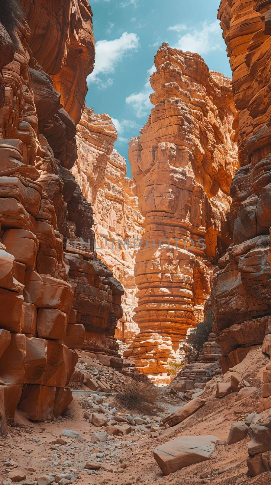 Towering sandstone formations sculpted by time