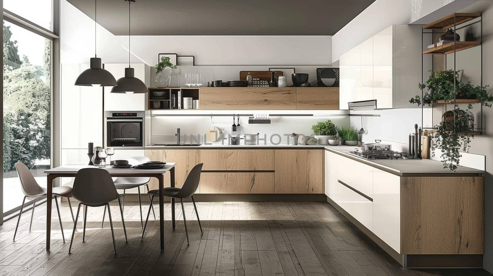 Simple and elegant design in modern kitchen