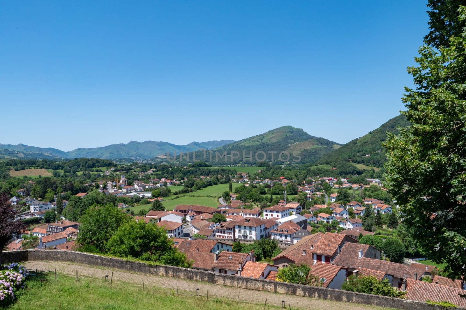 a view of Saint Jean Pied de Port, Pyrenees, France