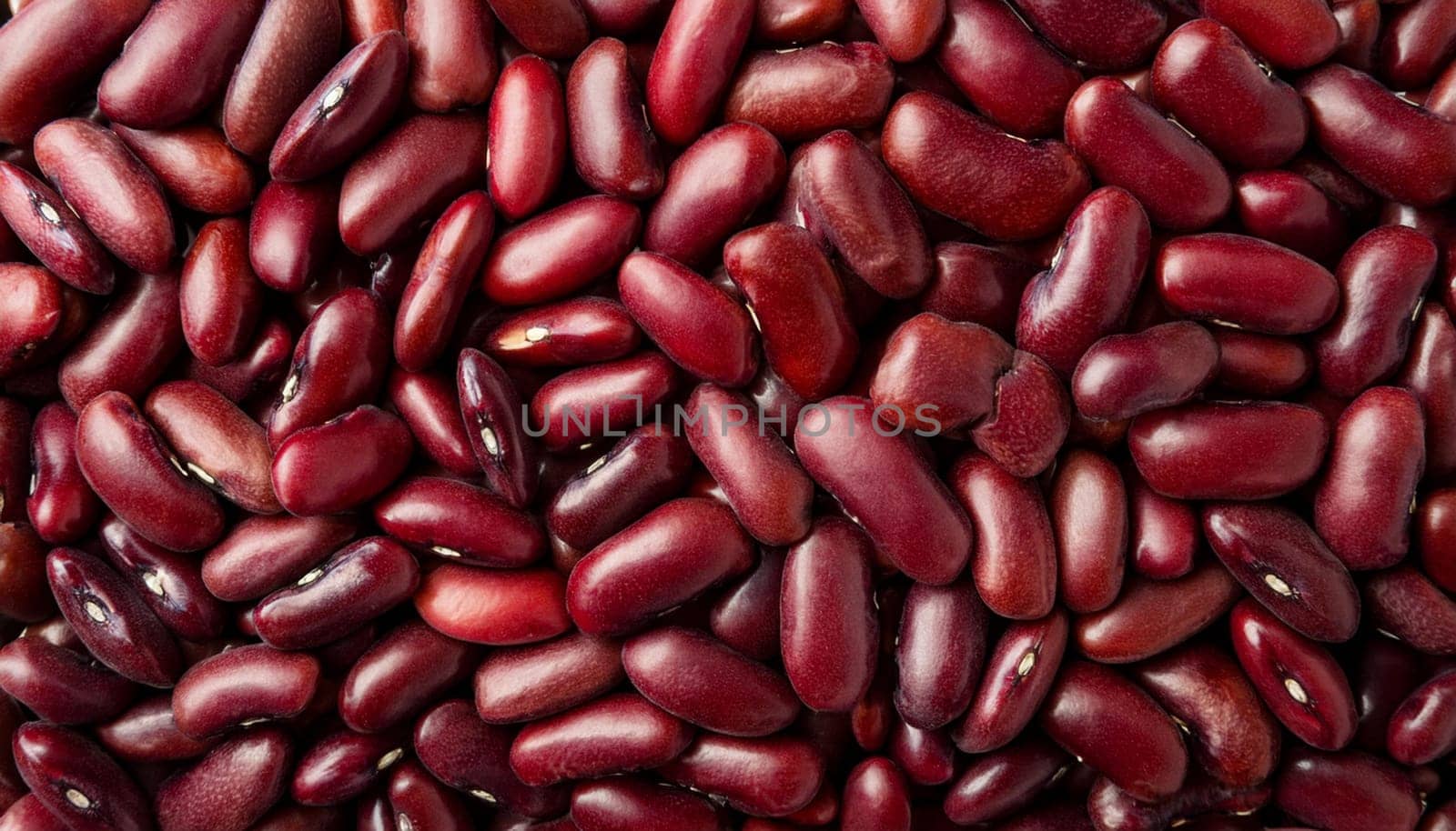 kidney beans top flat view, AI generated image