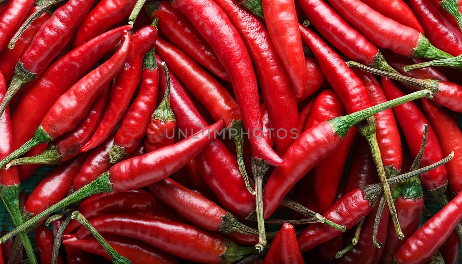 chili peppers vegetables flat view, AI generated image