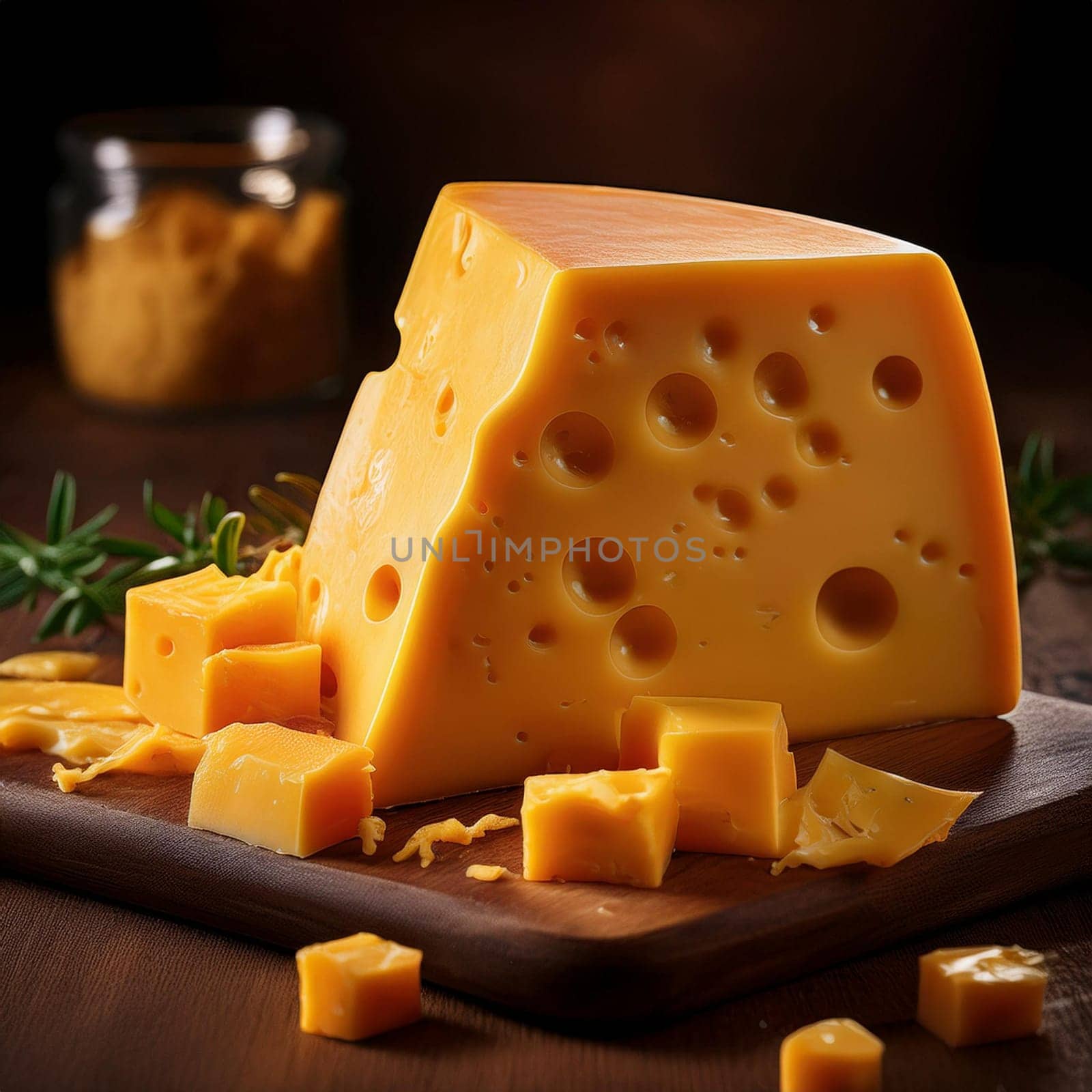 british cheddar cheese food, AI generated image