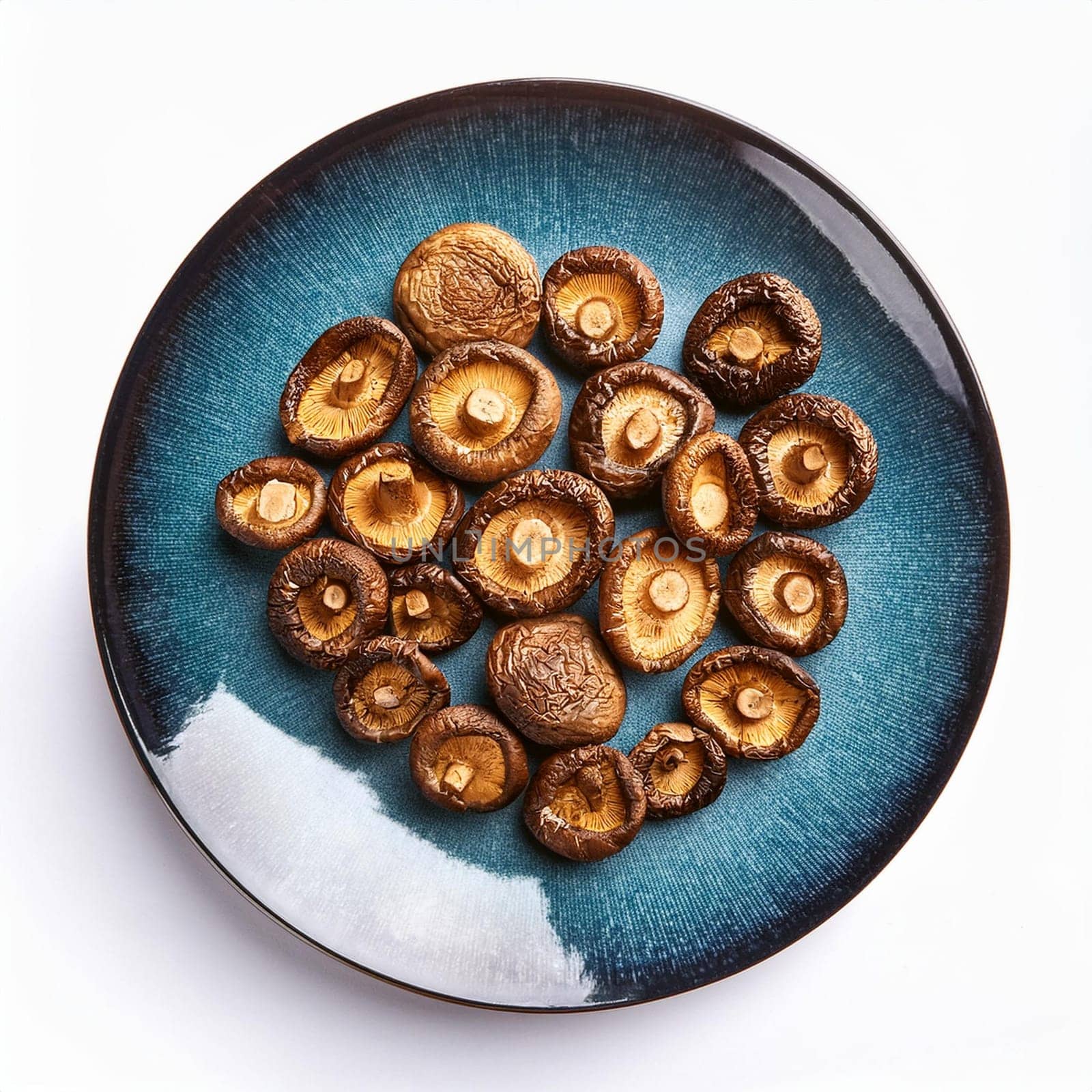 fried chinese shiitake mushrooms, AI generated image
